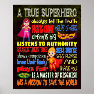 Een ware superheld Fun - 16x20 Poster