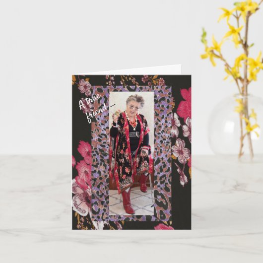 Een ware vriendschappelijke wens voor de geboorte  kaart (Gele Bloem)