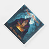 Een Warlock brouwt een Halloween-feest Servet (Hoek)