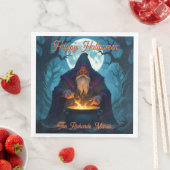 Een Warlock brouwt een Halloween-feest Servet (Insitu)