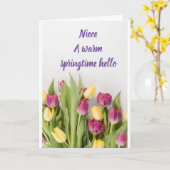 **EEN WARM SPRINGTIME/EASTER HALLO* KAART (Gele Bloem)