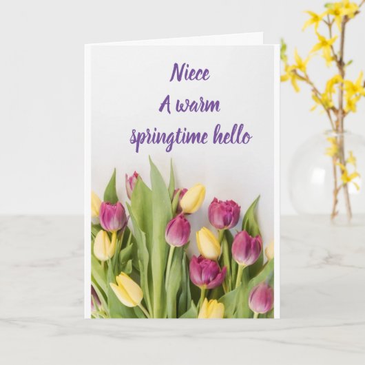 **EEN WARM SPRINGTIME/EASTER HALLO* KAART (Gele Bloem)