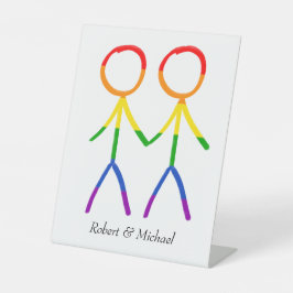 Een warm welkom reclamebord met voetstuk