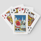 Een warm welkom Santa Cat Christmas Custom Pokerkaarten (Achterkant)