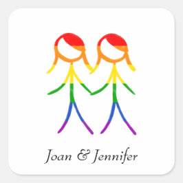 Een warm welkom vierkante sticker