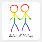 Een warm welkom vierkante sticker (Voorkant)