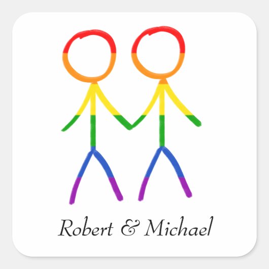 Een warm welkom vierkante sticker (Voorkant)