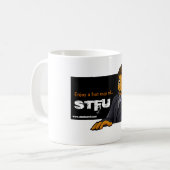 Een warme beker van STFU Koffiemok (Voorkant links)