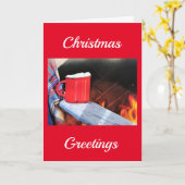 ***EEN WARME CACAO KERSTWENS*** KAART (Gele Bloem)