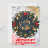 Een warme en heerlijke vrolijke kerst feestdagenkaart (Voorkant)