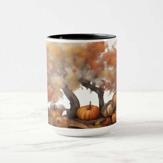 Een warme en kleurrijke herfstscène mok (Midden)