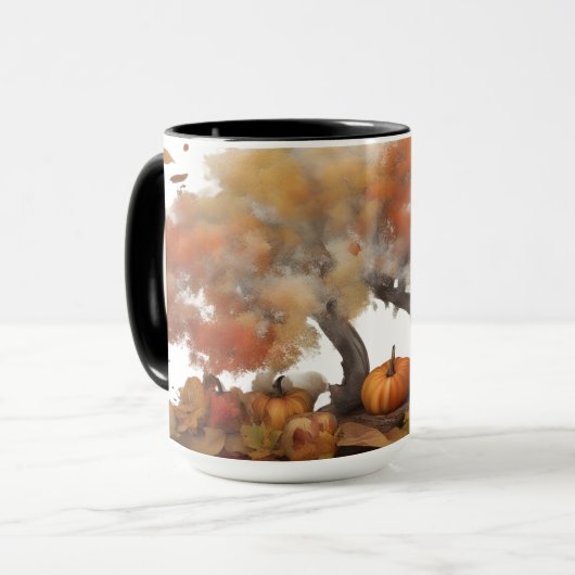 Een warme en kleurrijke herfstscène mok (Voorkant links)