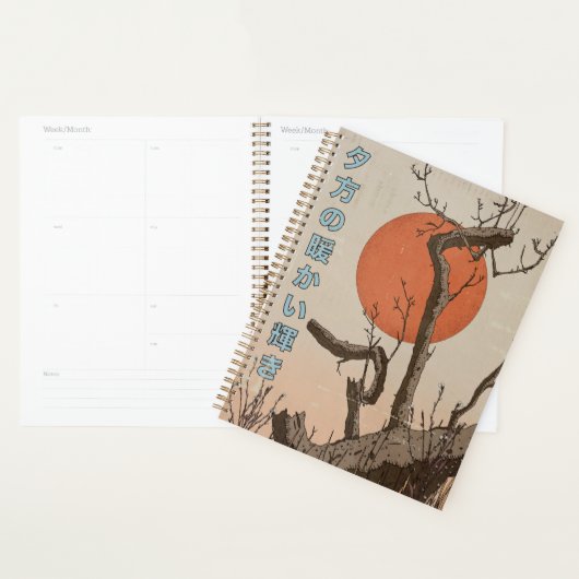 Een warme gloed in de avond planner (Display)
