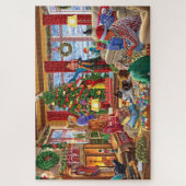 Een warme kerstbijeenkomst legpuzzel (Verticaal)