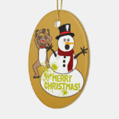 Een warme kerstboodschap keramisch ornament (Links)