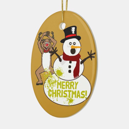 Een warme kerstboodschap keramisch ornament (Links)