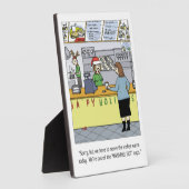 Een warme koffiekerst - Funny Holiday Cartoon Fotoplaat (Zijkant)