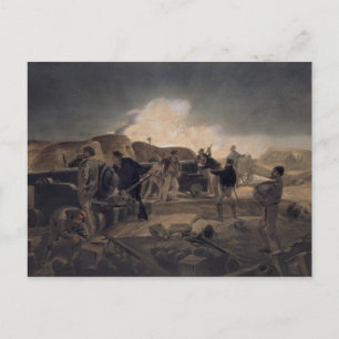 Een warme nacht in de batterijen, bord uit 'The Se Briefkaart