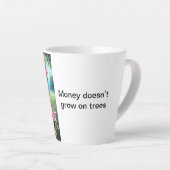 Een warme omhelzing in een kopje latte mok (Rechterhoek)