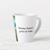 Een warme omhelzing in een kopje latte mok (Rechterhoek)