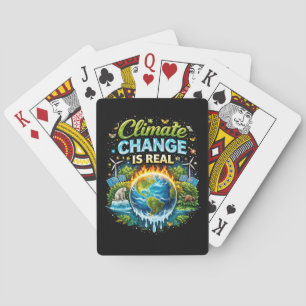 Een warmer wordende wereld pokerkaarten