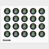 Een warmer wordende wereld ronde sticker (Vel)