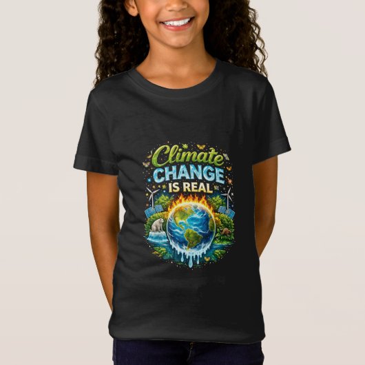 Een warmer wordende wereld t-shirt (Voorkant)