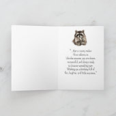 Een wasbeer persoonlijkheid Verjaardag Fun Animal Kaart (Binnen)