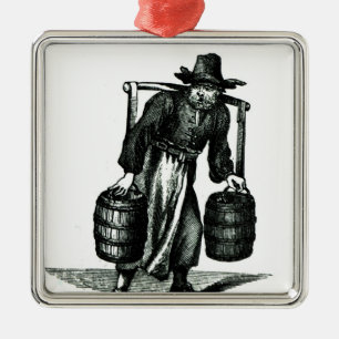 Een waterdrager metalen ornament
