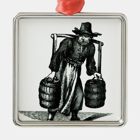 Een waterdrager metalen ornament (Voorkant)