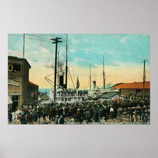 Een waterfront Deparate voor Alaska Scene Poster (Voorkant)