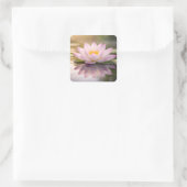 Een Waterlelie Vierkante Sticker (Tas)