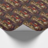 Een waterloo-duogs die pokerkaarten spelen cadeaupapier (Hoek)