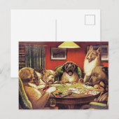 Een Waterloo, Honden die Poker spelen, Briefkaart (Voorkant / Achterkant)