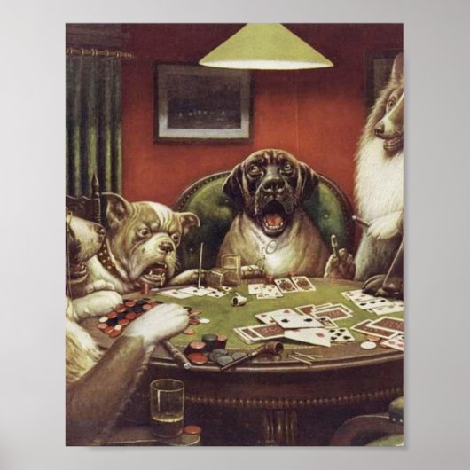 Een waterloo - Honden die poker spelen - Cassius C Poster (Voorkant)