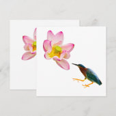 Een waterlotus en een reiger (Voorkant / Achterkant)