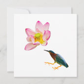 Een waterlotus en een reiger (Achterkant)