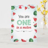Een watermeloen verjaardagskaart kaart (Gele Bloem)