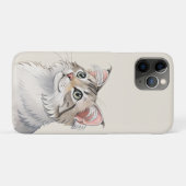 Een waterverf Amerikaanse krul, kat Case-Mate iPhone Case (Achterkant (horizontaal))