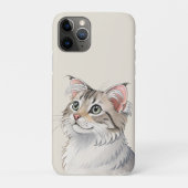Een waterverf Amerikaanse krul, kat Case-Mate iPhone Case (Achterkant)