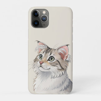 Een waterverf Amerikaanse krul, kat Case-Mate iPhone Case