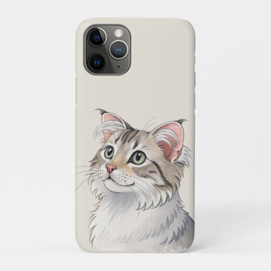 Een waterverf Amerikaanse krul, kat Case-Mate iPhone Case (Achterkant)