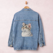 Een waterverf Amerikaanse krul, kat Denim Jacket (Hangar)