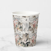 Een waterverf Amerikaanse krul, kat Papieren Bekers (Rechts)