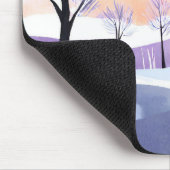 Een Waterverf Landschap, Bomen en Sky Mousepad Muismat (Hoek)