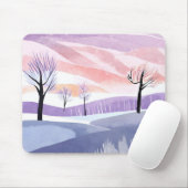 Een Waterverf Landschap, Bomen en Sky Mousepad Muismat (Met muis)
