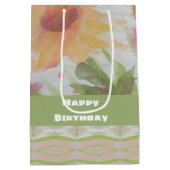 Een Waterverf met een handtas met briefpapier Medium Cadeauzakje (Achterkant)