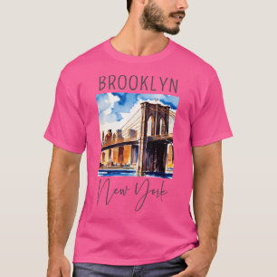 Een Waterverf ontwerp van Brooklyn - New York - Un T-shirt