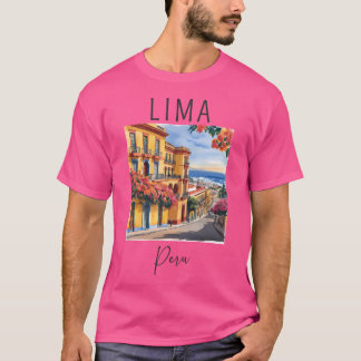 Een Waterverf ontwerp van Lima - Peru T-shirt