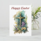Een waterverf Pasen Wenskaart Feestdagenkaart (Staand voorkant)